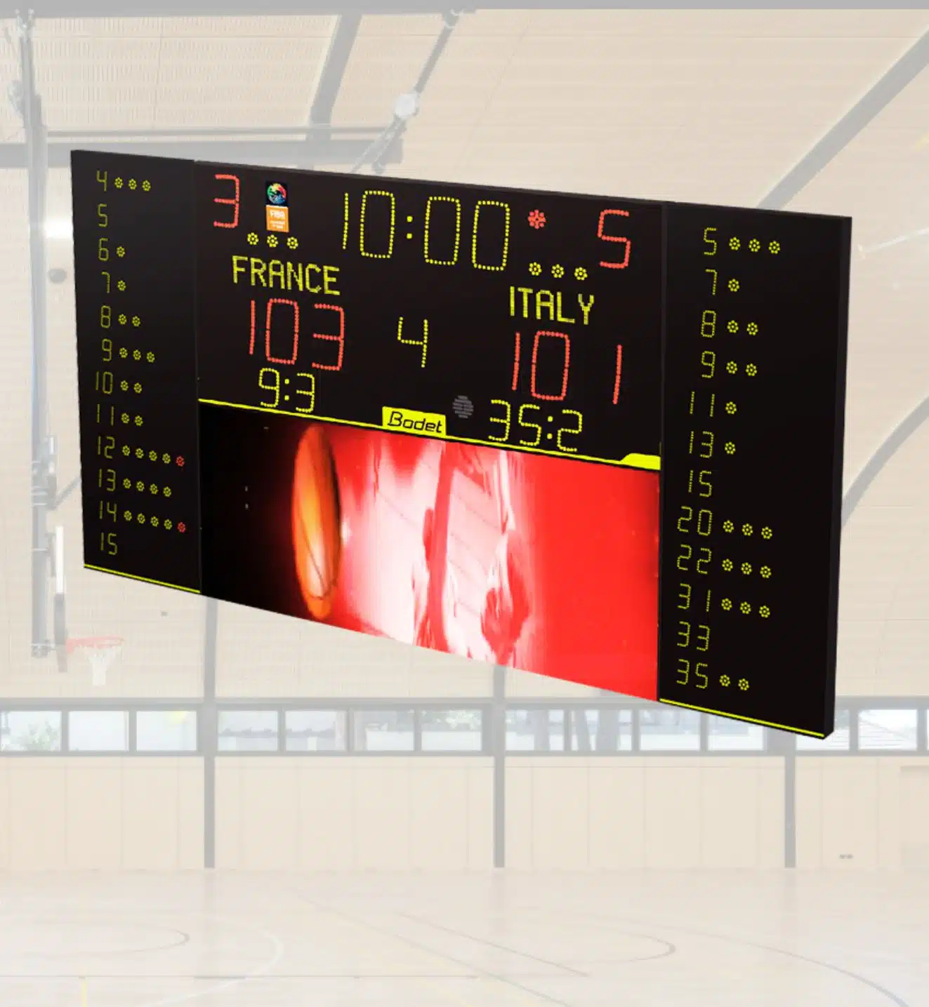 Multisport Scoreboard FIBA Certified Level 2 - RMA Sport Multisport Scoreboard FIBA Certified Level 2